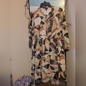 NWT Torrid Lined Chiffon Midi Dress